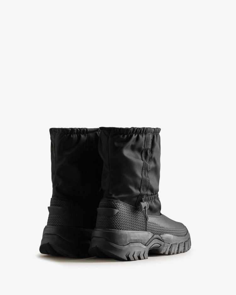 Hunter Dames Zwerver Geïsoleerde Korte Slouch Snowboots Zwart
