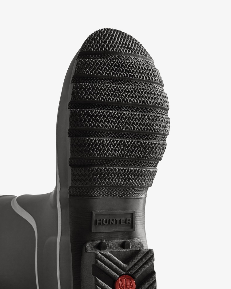 Hunter Reflecterende Omtrek Korte Regenlaarzen Voor Dames Zwart