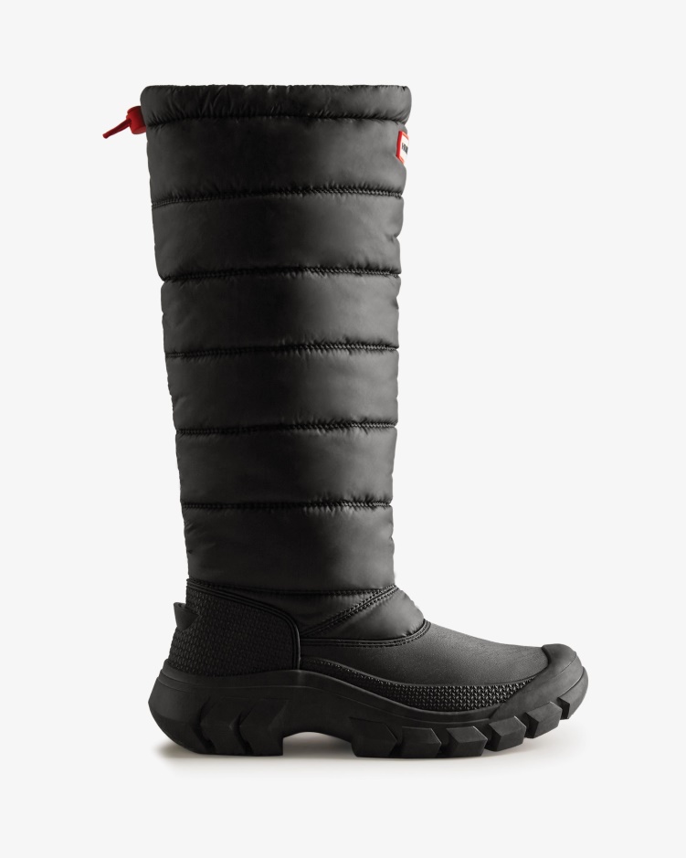 Hunter Intrepid Geïsoleerde Hoge Snowboots Voor Dames Zwart