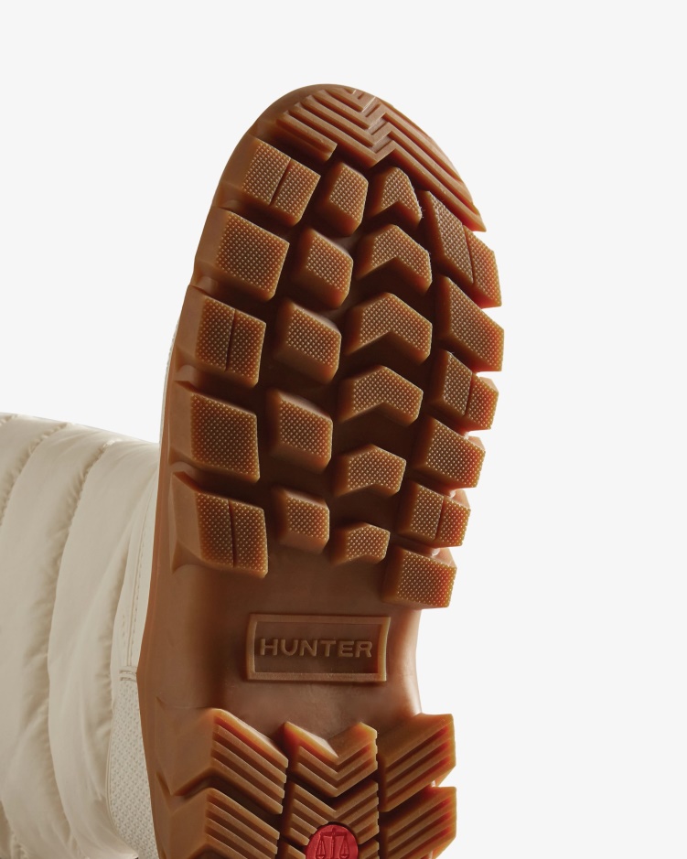 Hunter Intrepid Geïsoleerde Hoge Snowboots Voor Dames, Wit Wilg-gom