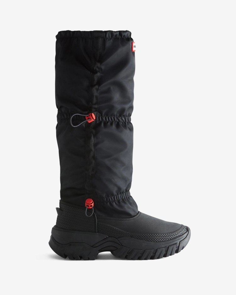 Hunter Dames Zwerver Geïsoleerde Lange Slouch Snowboots Zwart