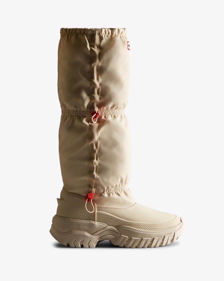 Hunter Dames Zwerver Geïsoleerde Lange Slouch Snowboots White Willow