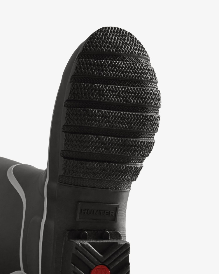 Hunter Reflecterende Omtrek Hoge Regenlaarzen Voor Dames Zwart